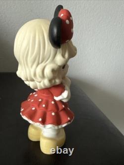 RARE Precious Moments Disney Dreamer Girl Porcelain Figure Minnie Mouse Dress-Up