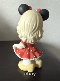 RARE Precious Moments Disney Dreamer Girl Porcelain Figure Minnie Mouse Dress-Up