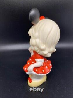 RARE Precious Moments Disney Dreamer Girl Porcelain Figure Minnie Mouse Dress-Up