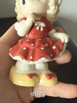 RARE Precious Moments Disney Dreamer Girl Porcelain Figure Minnie Mouse Dress-Up