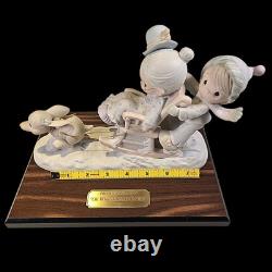 RARE Precious Moments Figurine Oh What Fun It Is To Ride 1987, No. 109819
