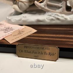 RARE Precious Moments Figurine Oh What Fun It Is To Ride 1987, No. 109819