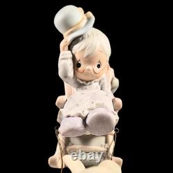 RARE Precious Moments Figurine Oh What Fun It Is To Ride 1987, No. 109819