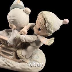RARE Precious Moments Figurine Oh What Fun It Is To Ride 1987, No. 109819