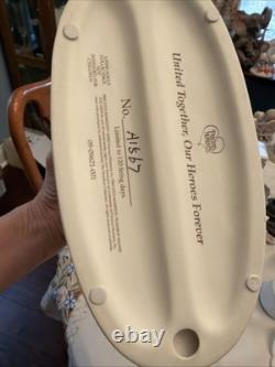 RARE Precious Moments Figurine Together We Stand United in Faith USA Flag NO BOX