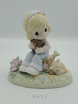 RARE Precious Moments His Words Inspire Me Figurine Girl with Bible