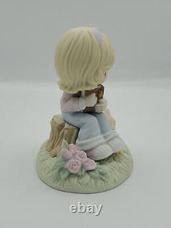 RARE Precious Moments His Words Inspire Me Figurine Girl with Bible