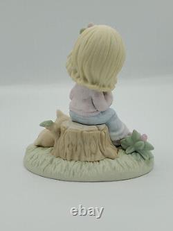 RARE Precious Moments His Words Inspire Me Figurine Girl with Bible