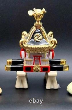 RARE Precious Moments Japanese Figurine Set Vintage Kimono Girls w Shrine