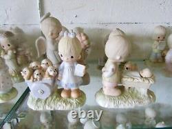 RARE Precious Moments Original 21 Set ALL No Mark + God Loveth a Cheerful Giver