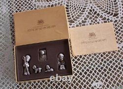 Rare In Box Precious Moments Mini Pewter Nativity-come Let Us Adore Him-1981