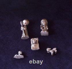 Rare In Box Precious Moments Mini Pewter Nativity-come Let Us Adore Him-1981