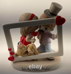 Rare! Precious Moments 3 D Figurine We Are Picture Perfect Couple With Dogs