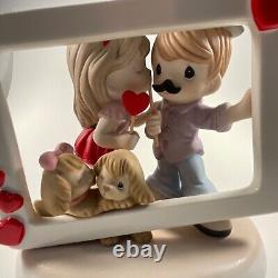 Rare! Precious Moments 3 D Figurine We Are Picture Perfect Couple With Dogs