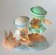 Rare Precious Moments Children At The Beach Figurine Glass Bottles
