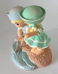 Rare Precious Moments Children at the Beach Figurine Glass Bottles