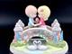 Rare Precious Moments Couple Bridge Figurine Swans Garden Scene