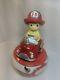 Rare! Precious Moments Fireman In Fire Truck Music Box To Your Rescue 2011