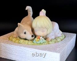 Rare Precious Moments Together Fur-ever Girl and Dog Figurine