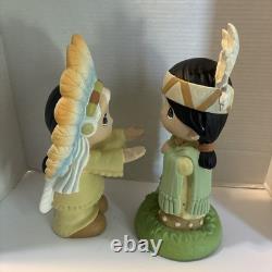 Rare! Set Precious Moments 2006 Sam Butcher Native American 12 Thanksgiving EUC