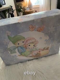 Rare Vintage Precious Moments Winter Friend Barbara & Billy NIB. Box Has Damage