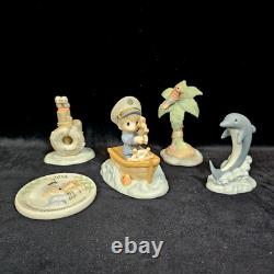 SIGNED Precious Moments 2014 Caribbean Celebration Cruise Set Dolphin Parrot NEW