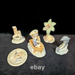 SIGNED Precious Moments 2014 Caribbean Celebration Cruise Set Dolphin Parrot NEW