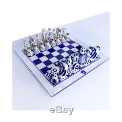 Sargadelos Porcelain Chess Set with Chessboard Spanish Made in Spain