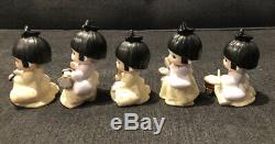 Set Of 5 Precious Moments RHYTHM AND FLUTE Japanese Exclusive #791091 RARE