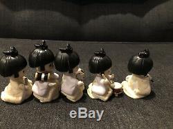 Set Of 5 Precious Moments RHYTHM AND FLUTE Japanese Exclusive #791091 RARE