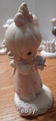 Set of 16 Precious Moments Growing In Grace birthday girl Porcelain Figurines