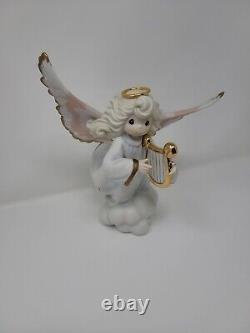 Signed PRECIOUS MOMENTS Faith Is Heaven's Sweet Song 9 Angel with Harp Figurine