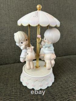 Signed Precious Moments LOVE MAKES THE WORLD GO ROUND With Display of 15000
