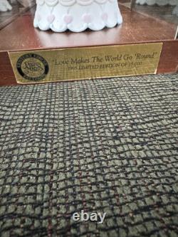 Signed Precious Moments LOVE MAKES THE WORLD GO ROUND With Display of 15000