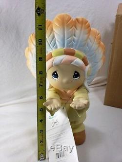 Super Rare! 2006 Precious Moments Indian PM Chief 12 Tall Signed By Sam Butcher
