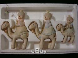 T Precious Moments-3 Kings Riding Camels Mini Nativity Additions-$255 Value