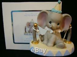 T Precious Moments-Baby Elephant On Tightrope-I Love You Tons-Dumbo-RARE