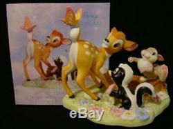T Precious Moments-Disney-Bambi-Thumper & Flower-The Little Joys Of Life-V RARE