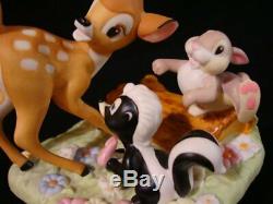 T Precious Moments-Disney-Bambi-Thumper & Flower-The Little Joys Of Life-V RARE