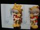 T Precious Moments-disney-boy/girl Withwinnie The Pooh Doll/ears/hat-rare Set Of 2