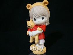 T Precious Moments-Disney-Girl Holding Pooh-Hunny, There's Nobody Sweeter Than U