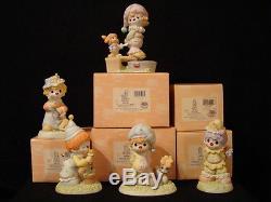 T Precious Moments EXTREMELY RARE Clown Series-SET OF 5-All In Boxes