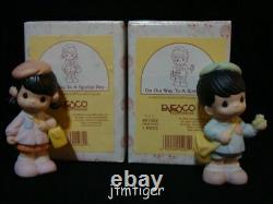 T Precious Moments-Extremely Rare Japanese School Boys/Girls-RARE FIND SET OF 6