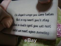 T Precious Moments-Heaven's Embrace-Bereavement/Sorrow-Angel/Bench/Heaven/Tears