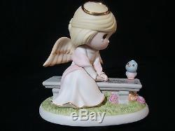 T Precious Moments-Heaven's Embrace-Bereavement/Sorrow-Crying Angel/Bench/Heaven