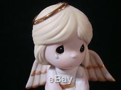T Precious Moments-Heaven's Embrace-Bereavement/Sorrow-Crying Angel/Bench/Heaven