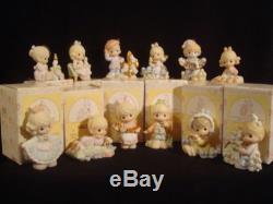 T Precious Moments-RARE-Complete 12 Days Of Christmas Set-Beautiful