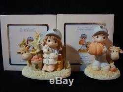 T Precious Moments-Rare Set Of 2-LE/1200 Worldwide-FFA Exclusive-Farmer Girl/Boy
