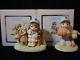 T Precious Moments-rare Set Of 2-le/1200 Worldwide-ffa Exclusive-farmer Girl/boy