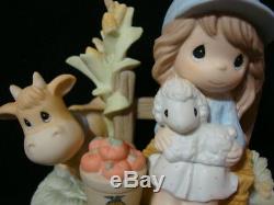T Precious Moments-Rare Set Of 2-LE/1200 Worldwide-FFA Exclusive-Farmer Girl+Boy